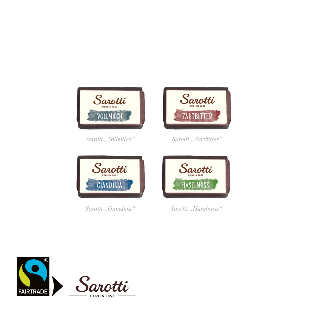 Adventskalender Weihnachtshaus "Exklusiv" mit Sarotti Fairtrade® Schokolade, Inlay aus Papier