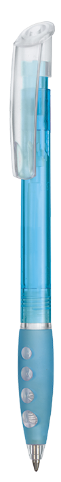 Kugelschreiber BUBBLE TRANSPARENT - caribic-blau TR/FR