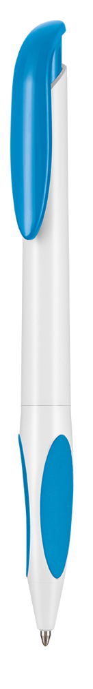 Kugelschreiber ATMOS - weiss/himmel-blau