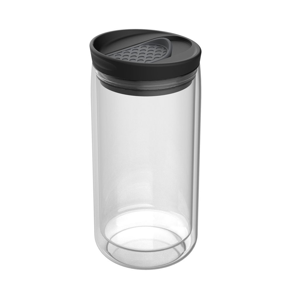 Thermobecher RETUMBLER-myNIZZA - transparent, dunkelgrau