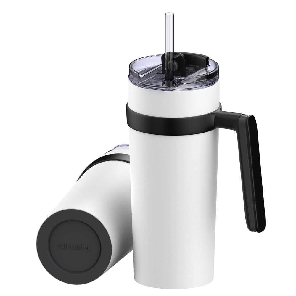 Thermobecher RETUMBLER-myORINOCO CERAMIC - dunkelgrau, weiß