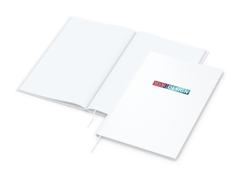 Notizbuch Memo-Book, A4, Punktraster, weiß