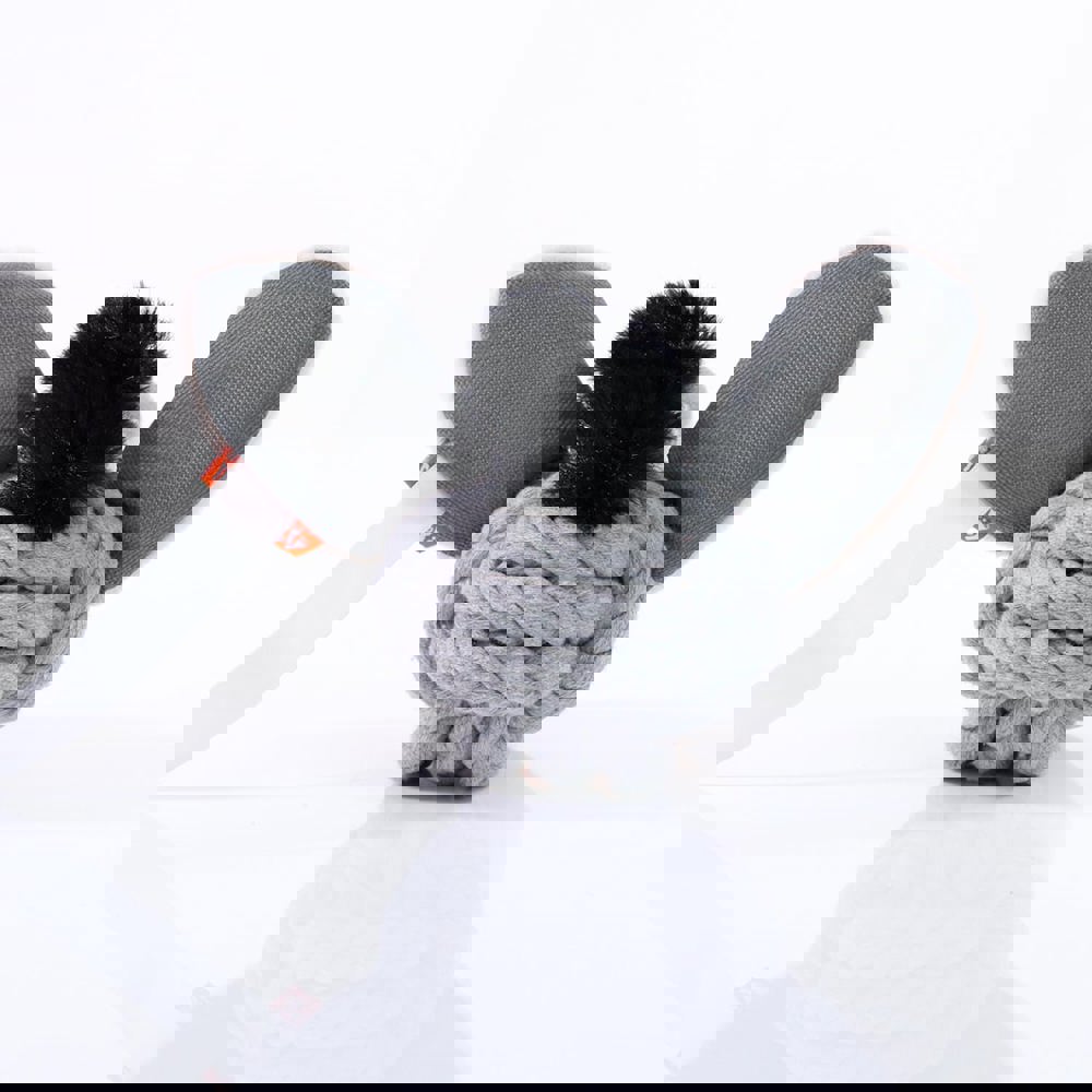 Hundespielzeug Knotentier Esel, grau, one size