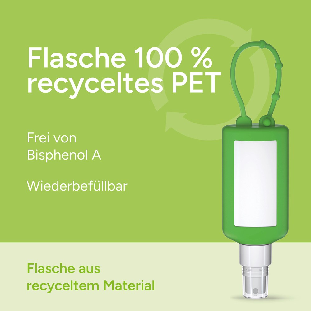 Smartphone & Arbeitsplatz-Reiniger, 50 ml Bumper grün, Body Label (R-PET)