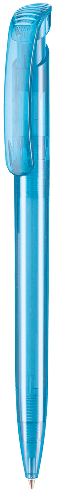 Kugelschreiber CLEAR TRANSPARENT - caribic-blau TR/FR