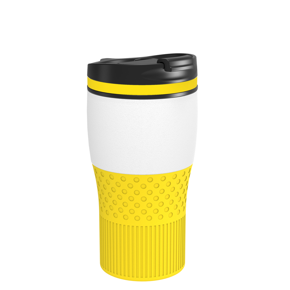 Thermobecher RETUMBLER-BAYAMO MEZZO CORPORATE - gelb, weiß