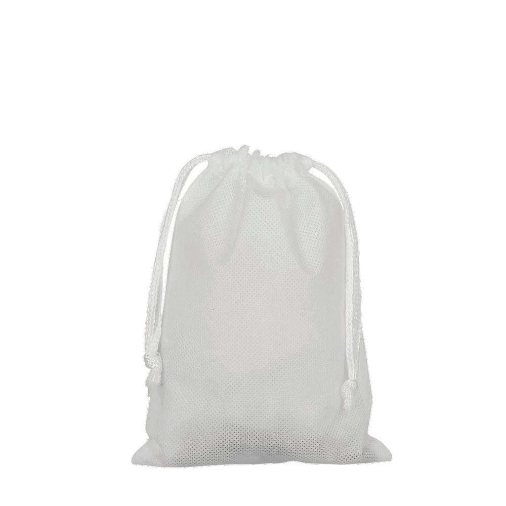 Zuziehbeutel aus Polypropylen, 15 x 20 cm - weiß
