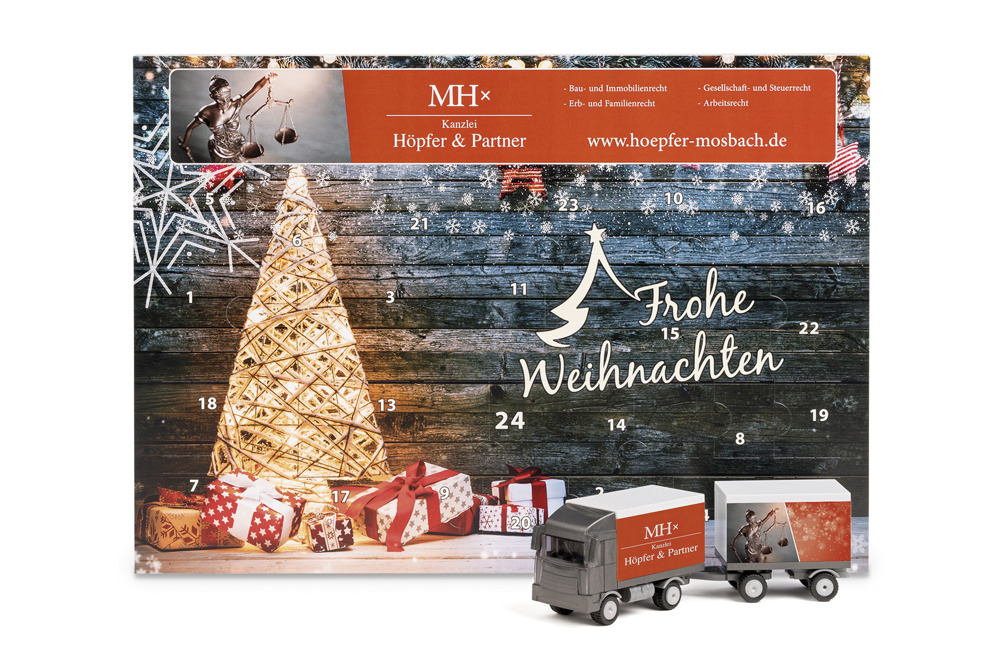 Adventskalender Bausatz "LKW mit Anhänger"