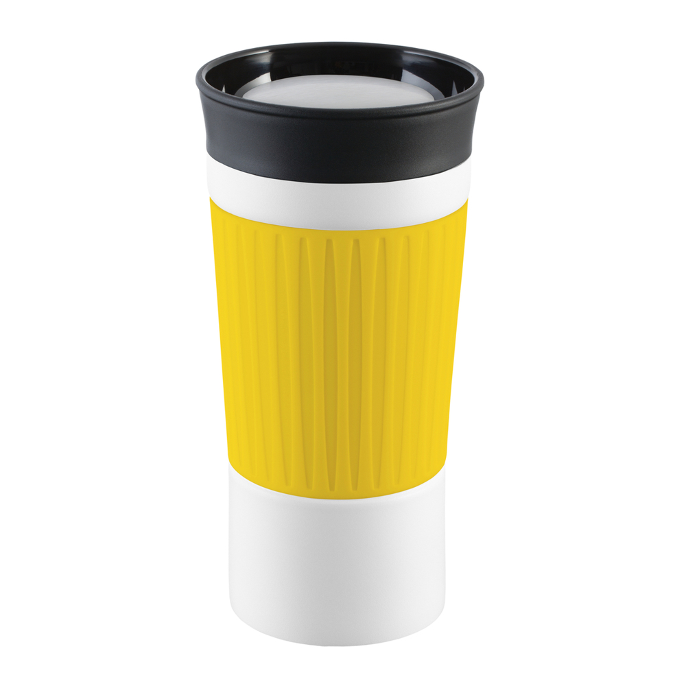 Thermobecher RETUMBLER-myKINGSTON - schwarz, weiß, gelb