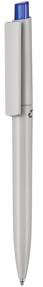 Kugelschreiber CREST RECYCLED - Grey/royal-blau TR/FR