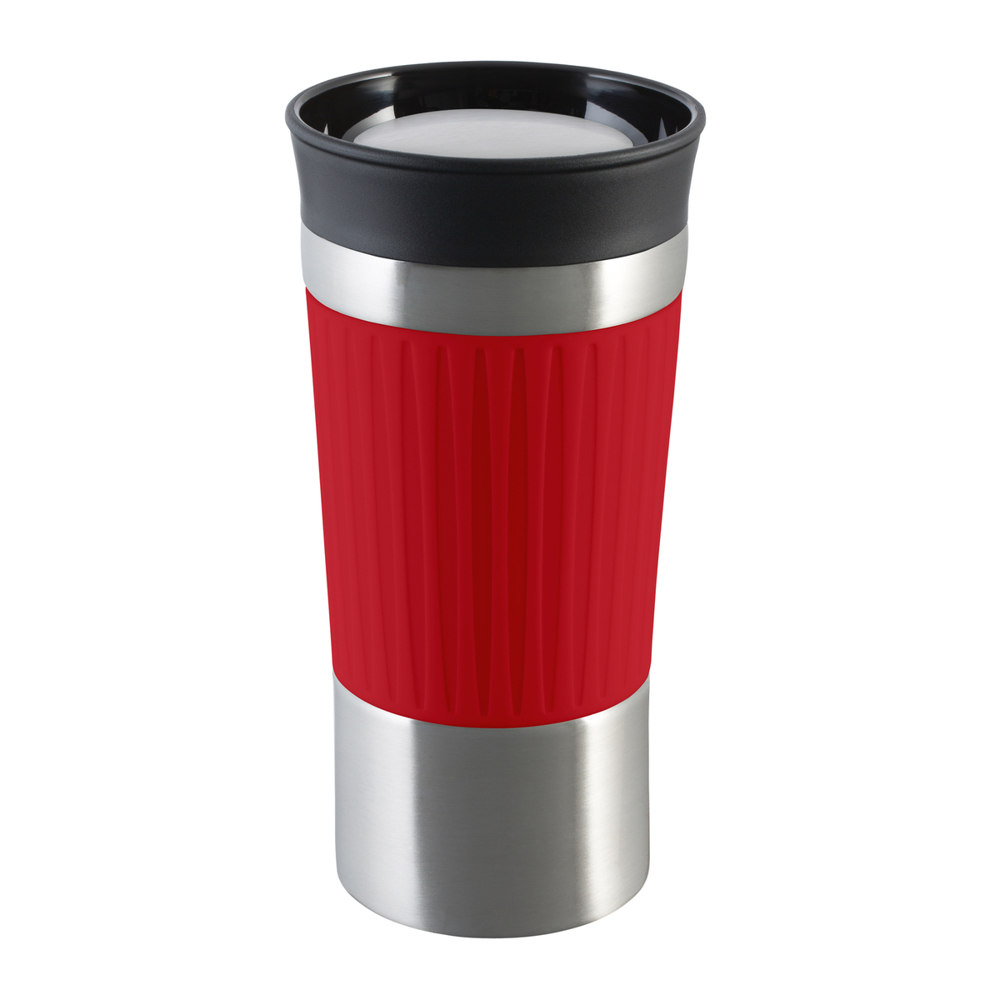 Thermobecher RETUMBLER-myKINGSTON - schwarz, silber, rot