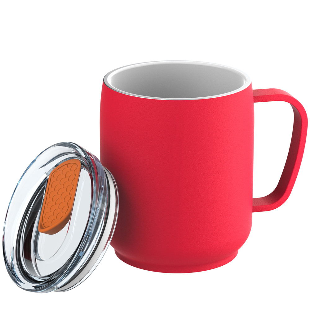 Thermobecher RETUMBLER-myNIZZA CERAMIC - orange, rot, transparent