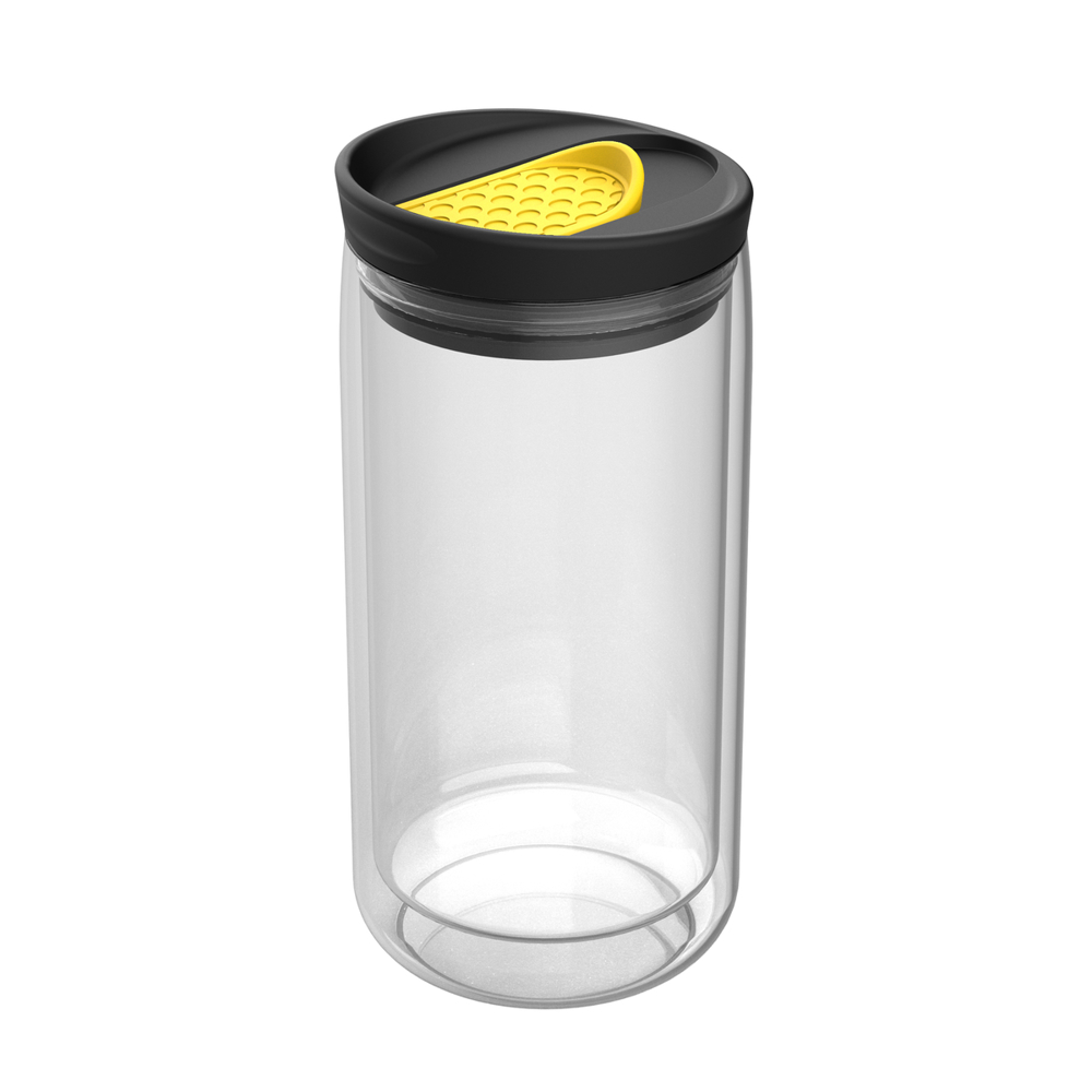 Thermobecher RETUMBLER-myNIZZA - transparent, gelb