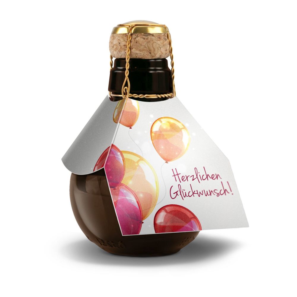 Kleinste Sektflasche der Welt! Herzlichen Glückwunsch - Ohne Geschenkkarton, 125 ml