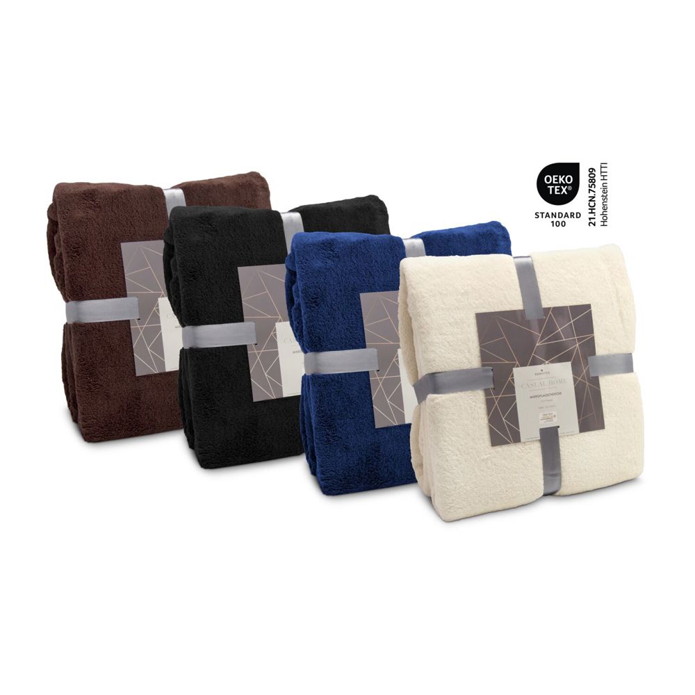 Mikroflauschdecke mokkabraun - 150 x 200 cm, 250 g/m²