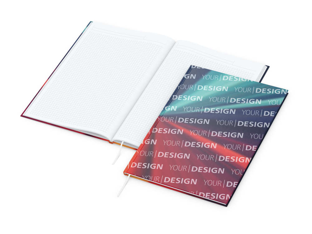 Notizbuch Memo-Book Bestseller, A4, matt-individuell