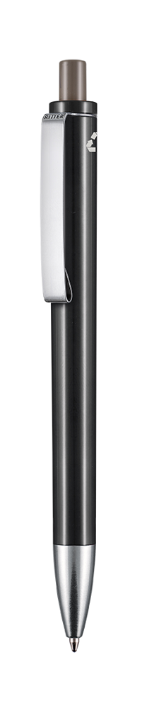 Kugelschreiber EXOS RECYCLED - schwarz recycled/sienna