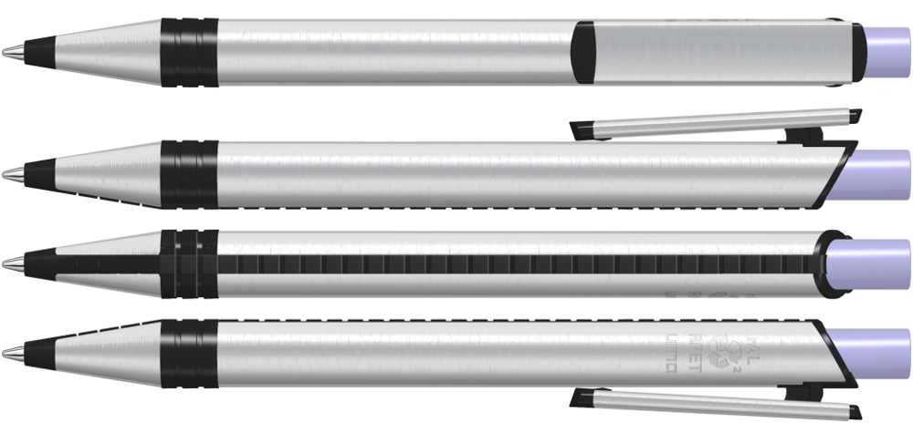 RECYCLED PET PEN ALUMA, hellviolett