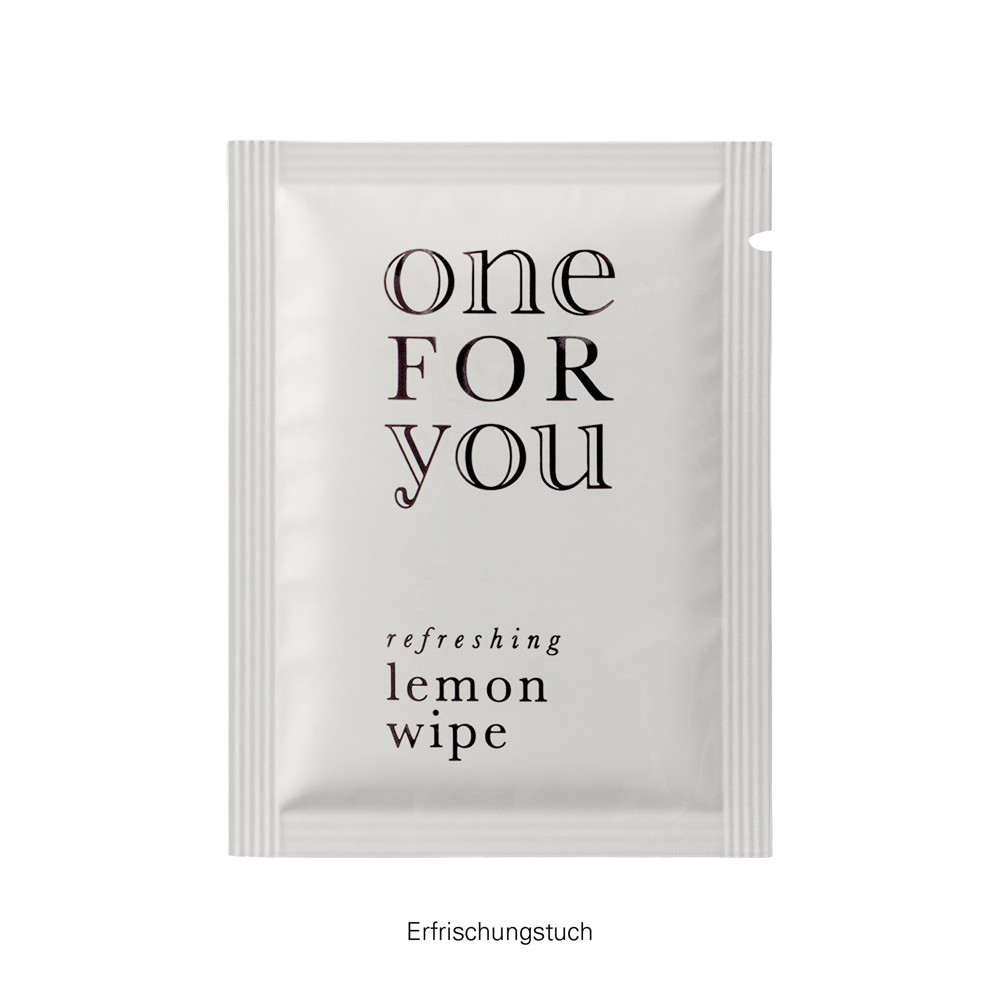 Werbeanhänger, Erfrischungstuch