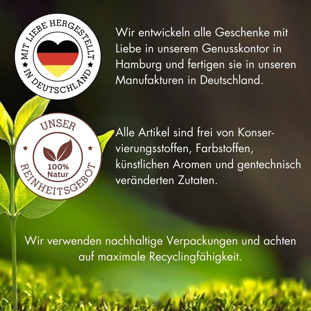 Eismixglas und Portionsbeutel im transparenten Säckchen