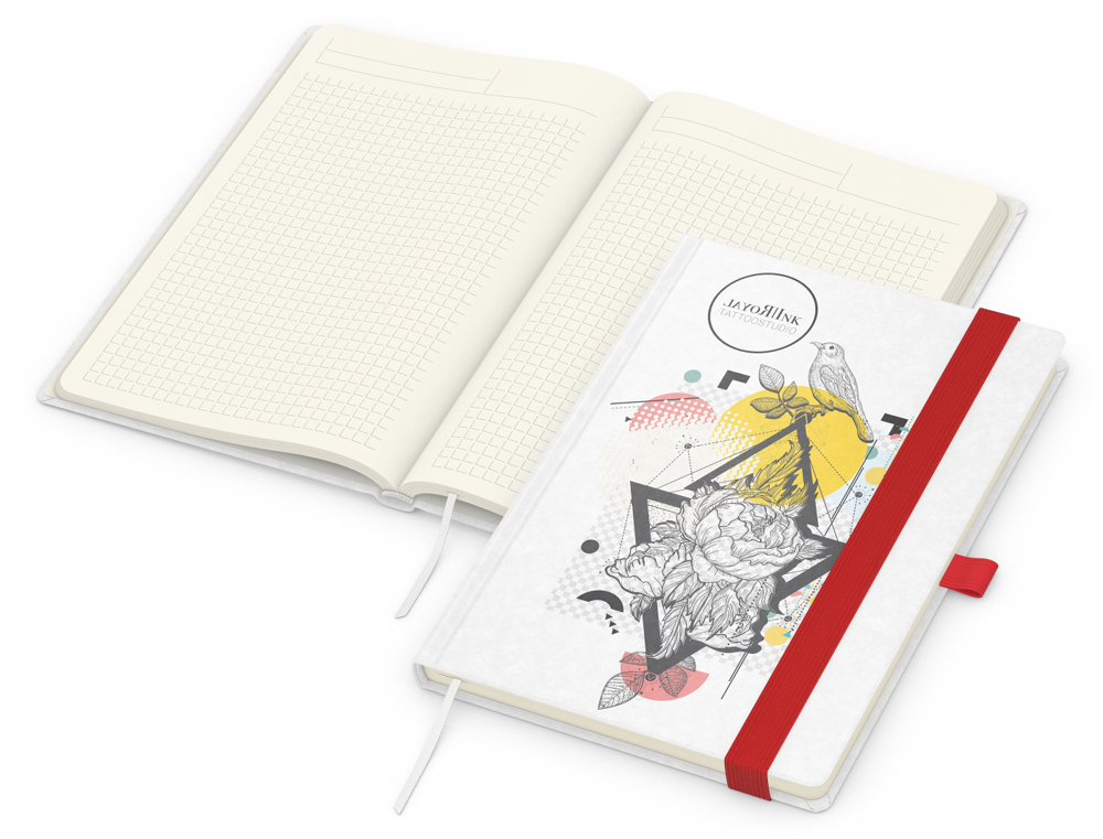 Notizbuch Match-Book Creme Bestseller - rot