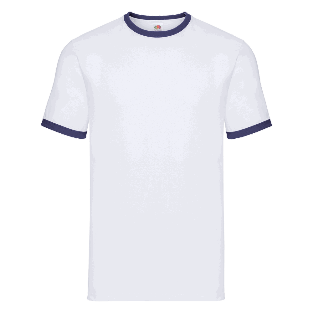 611680 - Valueweight Ringer T-Shirt - weiß/navy