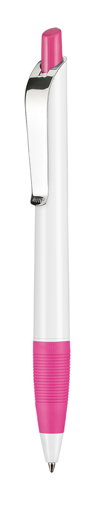 Kugelschreiber BOND SHINY - weiss/fuchsia-pink