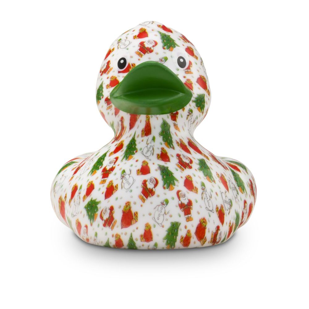 Werbeente Torsten Tannenbaum mit grünem Schnabel, ca. 8 cm