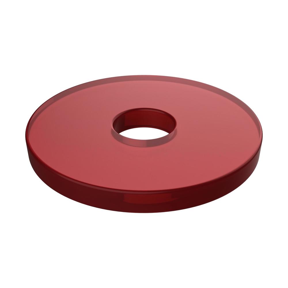 Einkaufswagenchip "1 Euro" - transparent-rot