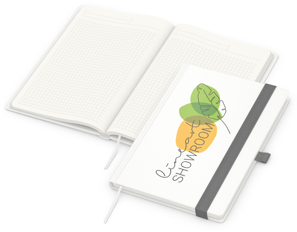 Notizbuch Match-Book, A5, Cover-Star Recycling-Matt, silbergrau