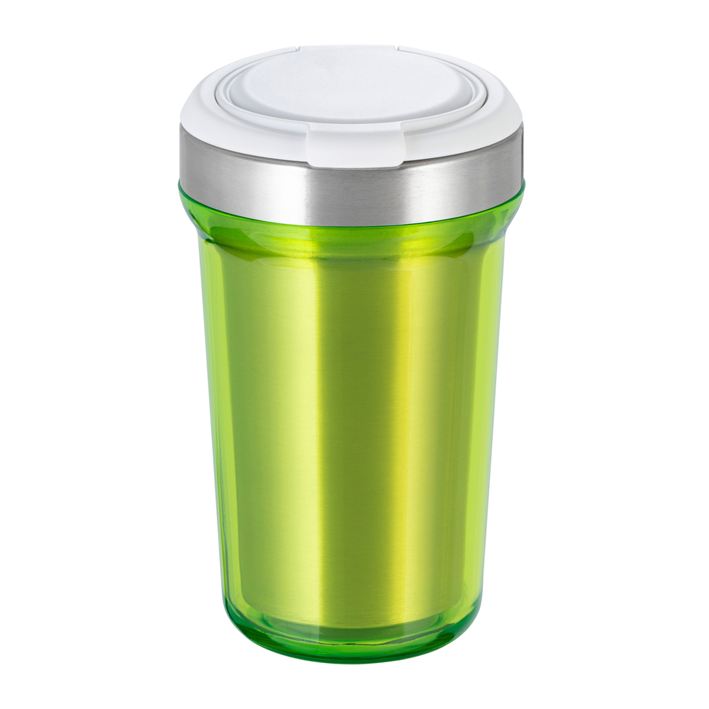 Thermobecher RETUMBLER-myVIVERO - weiß, silber, hellgrün