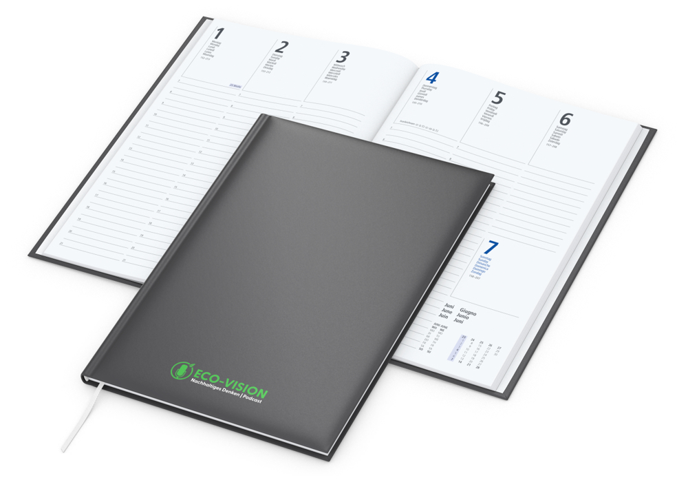 Wochenkalender Media EXPRESS 175 × 245 mm Kunstleder-Hardcover matt