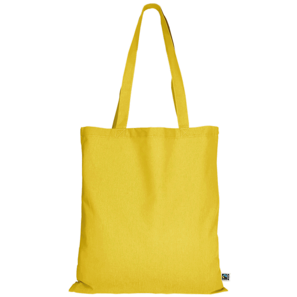 Tasche aus Fairtrade-zertifizierter Baumwolle mit zwei kurzen Henkeln, ca. 140 g/m²