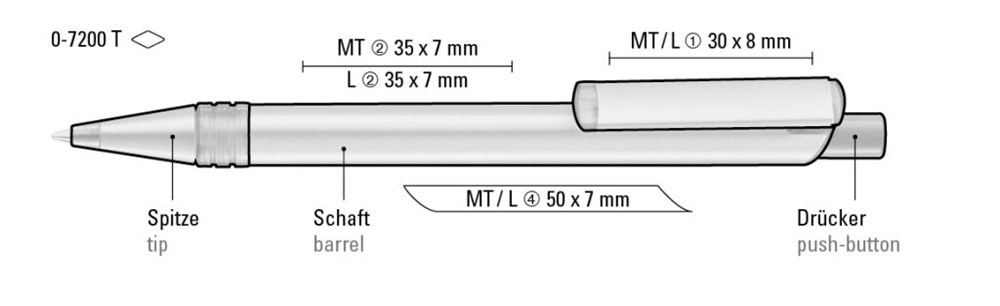 RECYCLED PET PEN ALUMA transparent, magenta