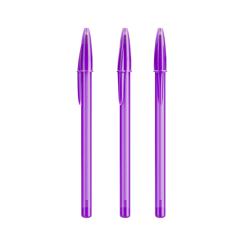 BIC® Style Kugelschreiber - Transparent Lila/ Transparent Lila/ Schwarze Tinte