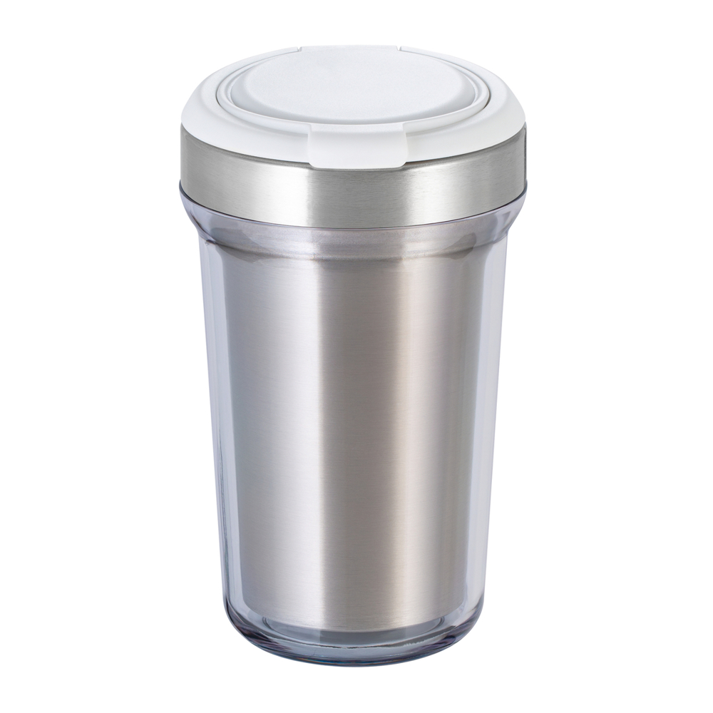 Thermobecher RETUMBLER-myVIVERO - weiß, silber, transparent