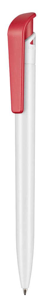 Kugelschreiber PLANT - weiß bio (PLA)/rot bio (PLA)