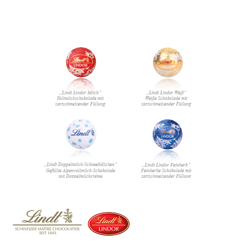 Tisch-Adventskalender Lindt "Gourmet Edition", Inlay aus Papier