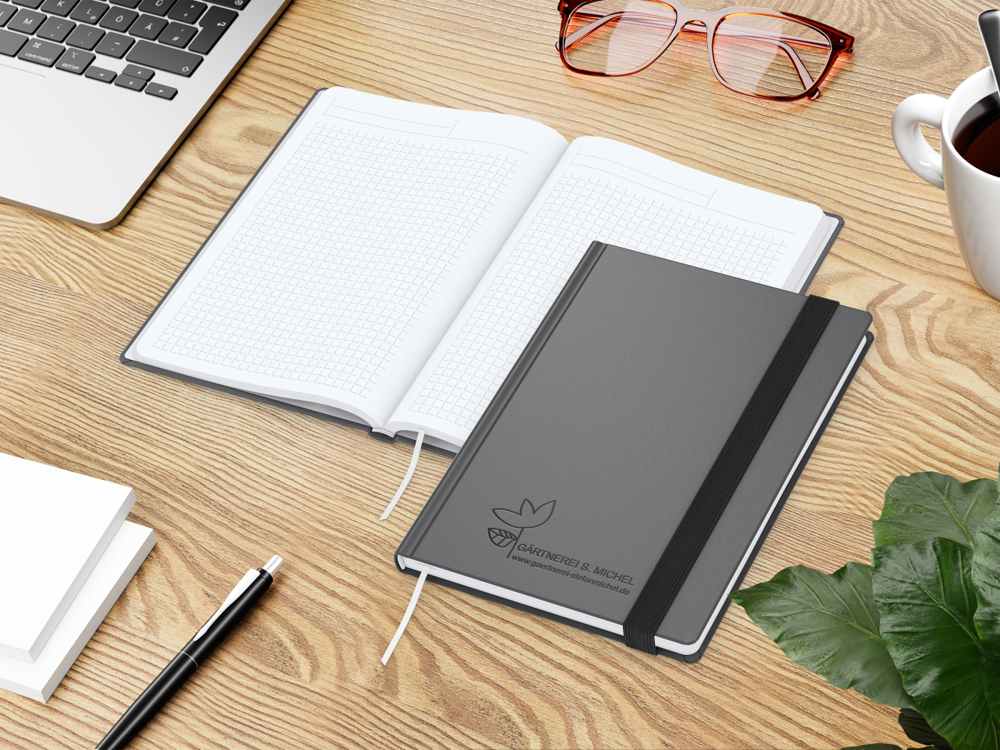 Notizbuch Smart-Book, A5, Siebdruck-Digital