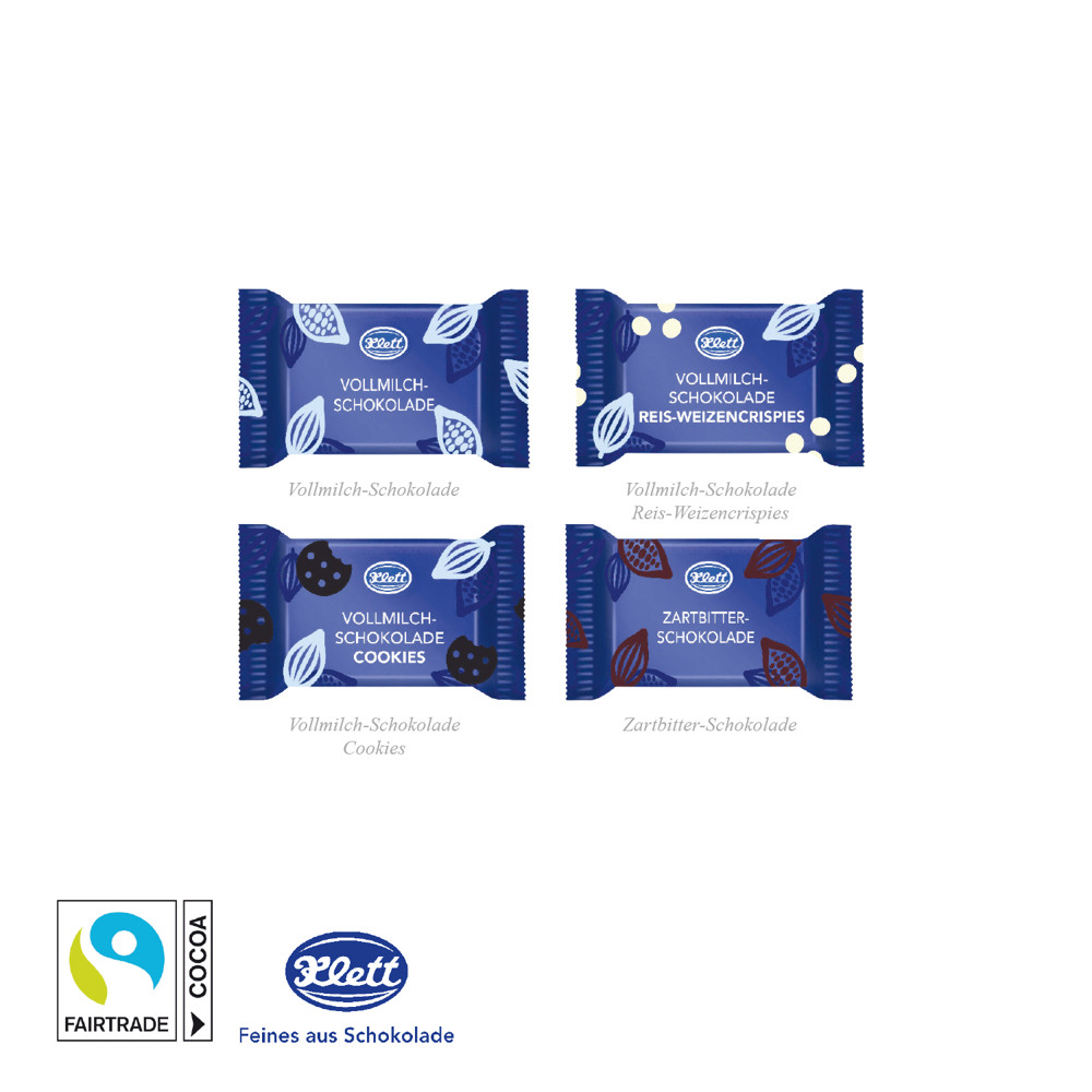 Tisch-Adventskalender mit Klett Fairtrade® Schokolade