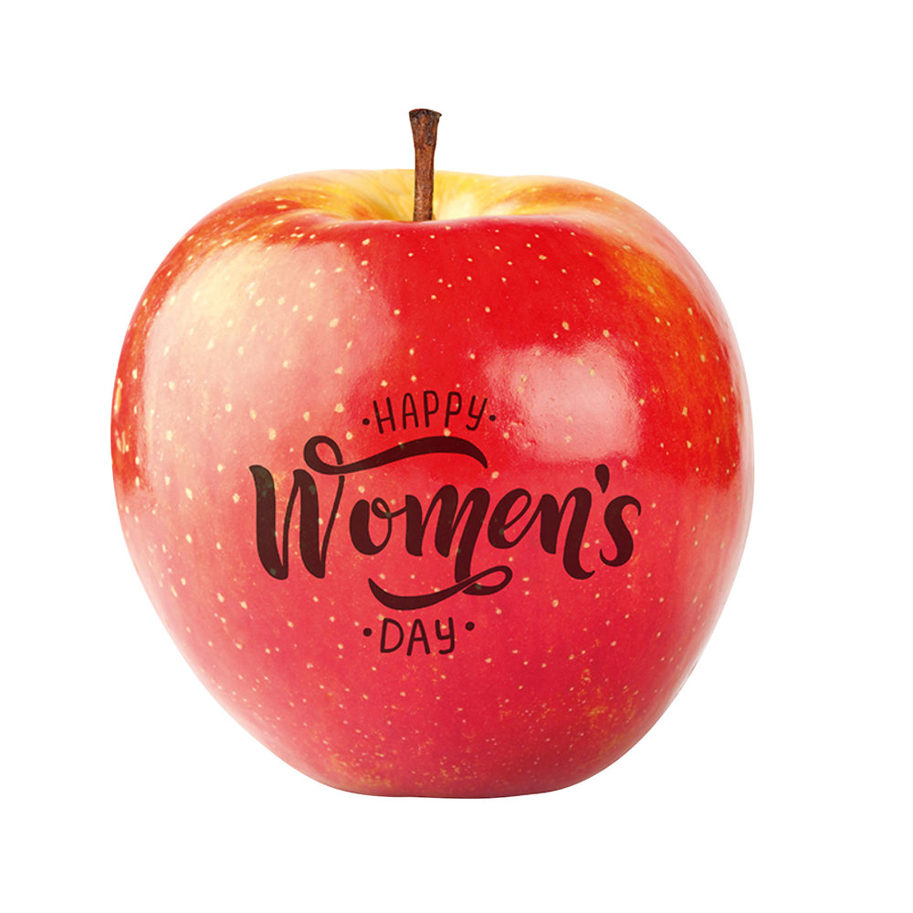 Apfel rot "Happy Women`s Day"