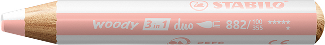 STABILO woody duo Farbstift - weiß/hellrosa