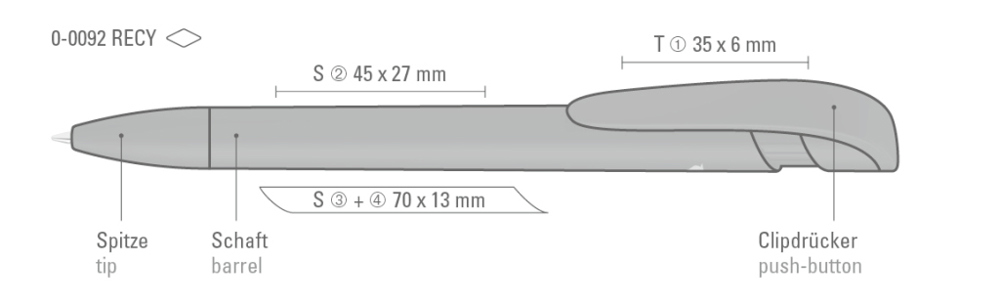 YES RECY, mittelblau