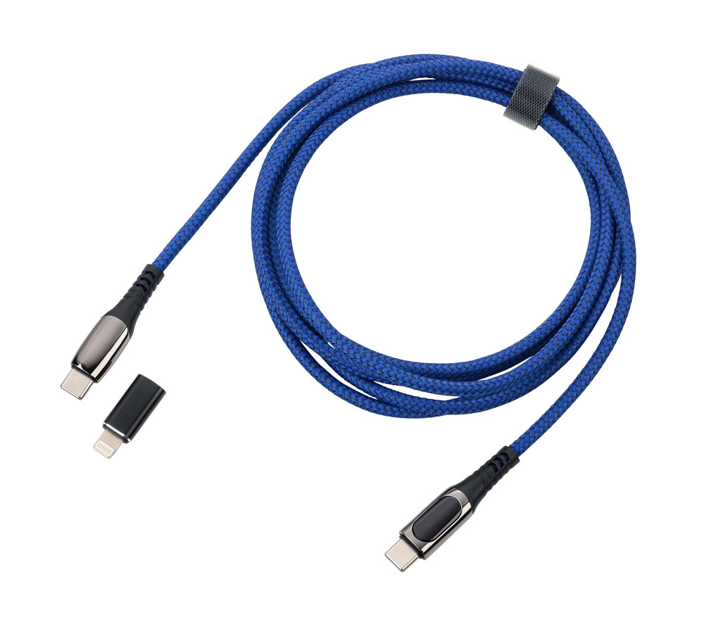 TROIKA Ladekabel - blau, gunmetal