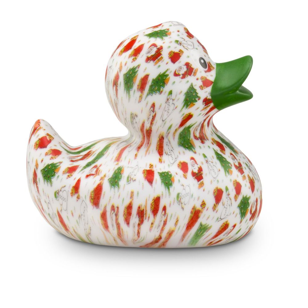 Werbeente Torsten Tannenbaum mit grünem Schnabel, ca. 8 cm