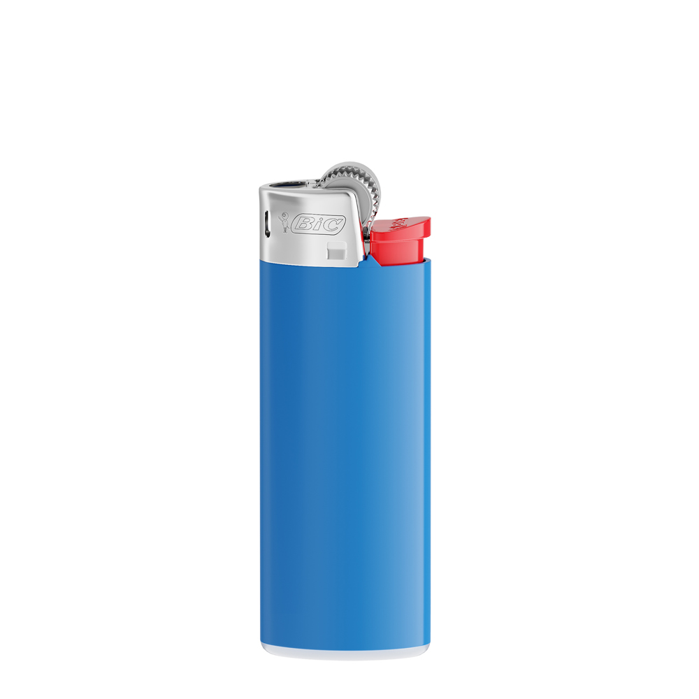 BIC® J25 Standard Feuerzeug - Corpus Blau/Boden Weiss/Drücker Rot/Chromkappe