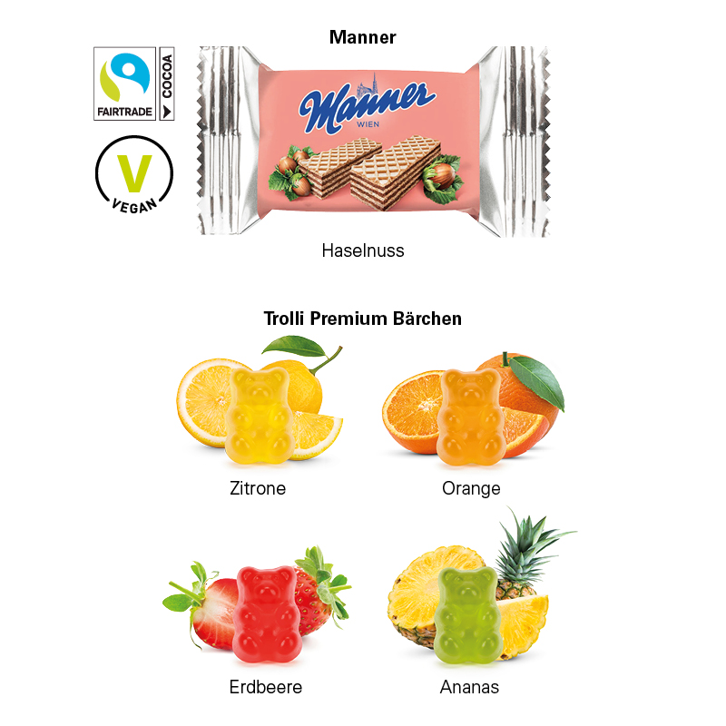 Trikot Box S, Minitüte Trolli Premium Bärchen