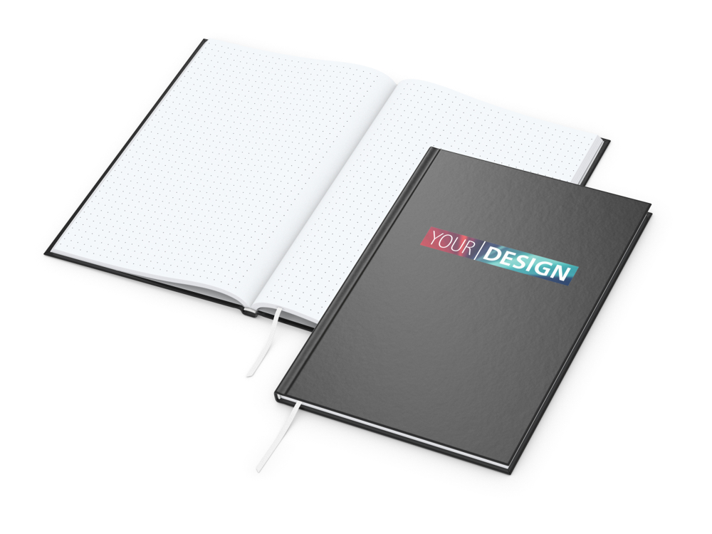 Notizbuch Memo-Book, A5, Punktraster, schwarz