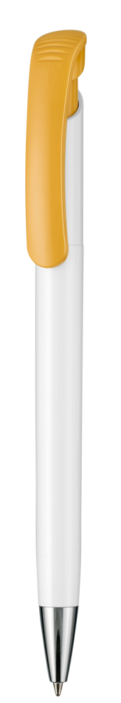 Kugelschreiber BONITA - weiss/apricot-gelb