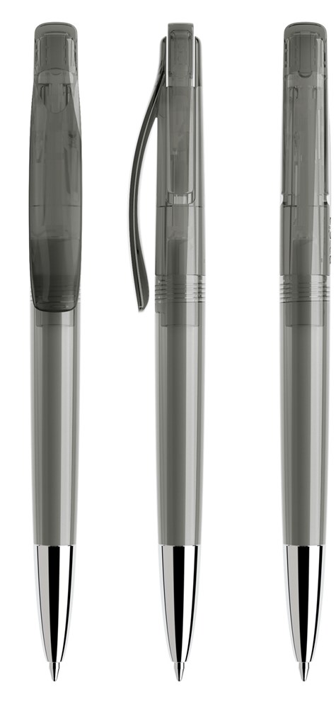 Prodir DS2PTC Transparent with Chrome Metal Nose-Cone - Fume transparent